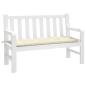 Preview: ARDEBO.de - Gartenbank-Auflage Creme 120x50x7 cm Oxford-Gewebe