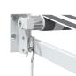 Preview: Markise Einziehbar Anthrazit & Weiß 3,5x2,5 m Stoff & Aluminium