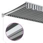 Preview: Markise Einziehbar Anthrazit & Weiß 3,5x2,5 m Stoff & Aluminium