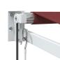Preview: Markise Automatisch Burgunderrot 350x250 cm