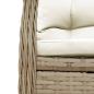 Preview: 7-tlg. Garten-Essgruppe mit Kissen Beige Poly Rattan
