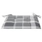 Preview: Gartenstuhl-Kissen 4 Stk. Grau Karomuster 40x40x3 cm