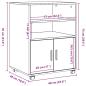 Preview: Rollschrank Artisan-Eiche 60x48x81 cm Holzwerkstoff