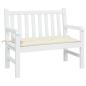 Preview: ARDEBO.de - Gartenbank-Auflage Creme 100x50x7 cm Oxford-Gewebe