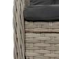 Preview: 7-tlg. Garten-Essgruppe mit Kissen Hellgrau Poly Rattan