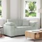 Preview: ARDEBO.de - Zweisitzer-Sofa Hellgrau 120 cm Samt