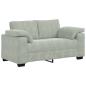 Preview: Zweisitzer-Sofa Hellgrau 120 cm Samt