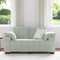 Preview: Zweisitzer-Sofa Hellgrau 120 cm Samt