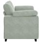 Preview: Zweisitzer-Sofa Hellgrau 120 cm Samt