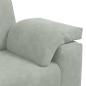 Preview: Zweisitzer-Sofa Hellgrau 120 cm Samt