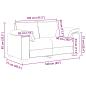 Preview: Zweisitzer-Sofa Hellgrau 120 cm Samt