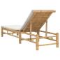 Preview: Sonnenliege mit Auflage 55x199x30 cm Bambus