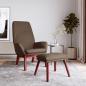 Preview: ARDEBO.de - Relaxsessel mit Hocker Taupe Stoff