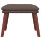 Preview: Relaxsessel mit Hocker Taupe Stoff