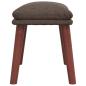 Preview: Relaxsessel mit Hocker Taupe Stoff