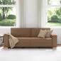 Preview: Sofa Stuhl Hellgrau 59 cm Stoff Braun Stoff und Holz Mittel