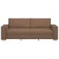 Preview: Sofa Stuhl Hellgrau 59 cm Stoff Braun Stoff und Holz Mittel