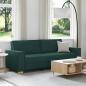 Preview: ARDEBO.de - Sofa Stuhl Hellgrau 59 cm Stoff Dunkelgrün Polyester, Holz