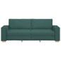 Preview: Sofa Stuhl Hellgrau 59 cm Stoff Dunkelgrün Polyester, Holz