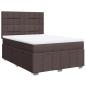 Preview: Boxspringbett mit Matratze Dunkelbraun 160x200 cm Stoff