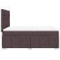 Preview: Boxspringbett mit Matratze Dunkelbraun 160x200 cm Stoff