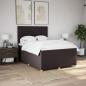 Preview: Boxspringbett mit Matratze Dunkelbraun 160x200 cm Stoff