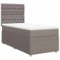 Preview: ARDEBO.de - Boxspringbett mit Matratze Taupe 80x200 cm Stoff