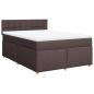 Preview: Boxspringbett mit Matratze Dunkelbraun 160x200 cm Stoff