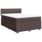 Preview: Boxspringbett mit Matratze Dunkelbraun 160x200 cm Stoff