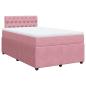 Preview: ARDEBO.de - Boxspringbett mit Matratze Rosa 120x200 cm Samt