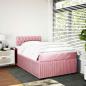 Preview: Boxspringbett mit Matratze Rosa 120x200 cm Samt
