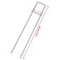 Preview: Bodenanker 50 Stk. U-Form 20x3,5 cm Verzinkter Stahl