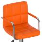 Preview: Barhocker 2 Stk. Orange Kunstleder