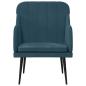 Preview: Sessel Blau 63x76x80 cm Samt