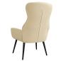 Preview: Relaxsessel mit Hocker Creme Stoff