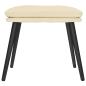 Preview: Relaxsessel mit Hocker Creme Stoff