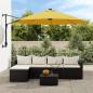 Preview: ARDEBO.de - Wand-Sonnenschirm mit LEDs Gelb 290 cm
