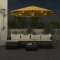Preview: Wand-Sonnenschirm mit LEDs Gelb 290 cm