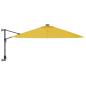 Preview: Wand-Sonnenschirm mit LEDs Gelb 290 cm