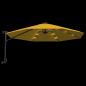 Preview: Wand-Sonnenschirm mit LEDs Gelb 290 cm