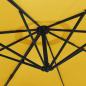 Preview: Wand-Sonnenschirm mit LEDs Gelb 290 cm