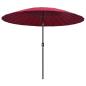 Preview: Sonnenschirm mit Aluminium-Mast 270 cm Bordeauxrot