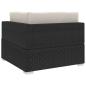 Preview: Modular-Sofa-Eckteil 1 Stk. + Auflagen Poly Rattan Schwarz