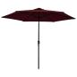 Preview: Sonnenschirm mit Metall-Mast 300 cm Bordeauxrot