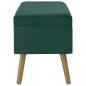 Preview: Bank mit Staufach 80 cm Grün Samt