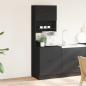 Preview: Küchenschrank Schwarz 60x50x180 cm Holzwerkstoff