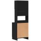 Preview: Küchenschrank Schwarz 60x50x180 cm Holzwerkstoff