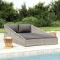 Preview: ARDEBO.de - Gartenbett Grau 110x200 cm Poly Rattan
