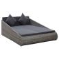 Preview: Gartenbett Grau 110x200 cm Poly Rattan