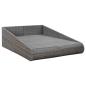 Preview: Gartenbett Grau 110x200 cm Poly Rattan